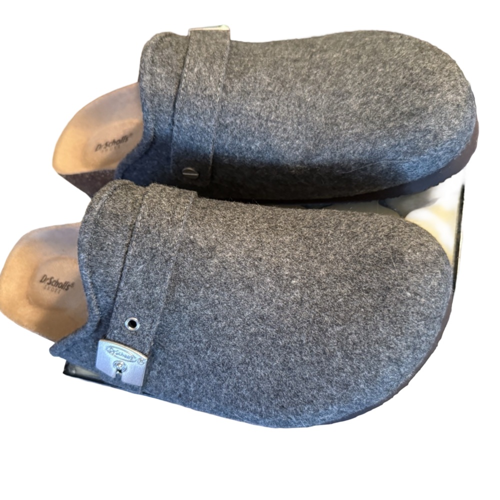 Dr Scholl’s NWT Size 9M Louis Iconic Gray Wool Clogs (SH218) - Picture 3 of 11